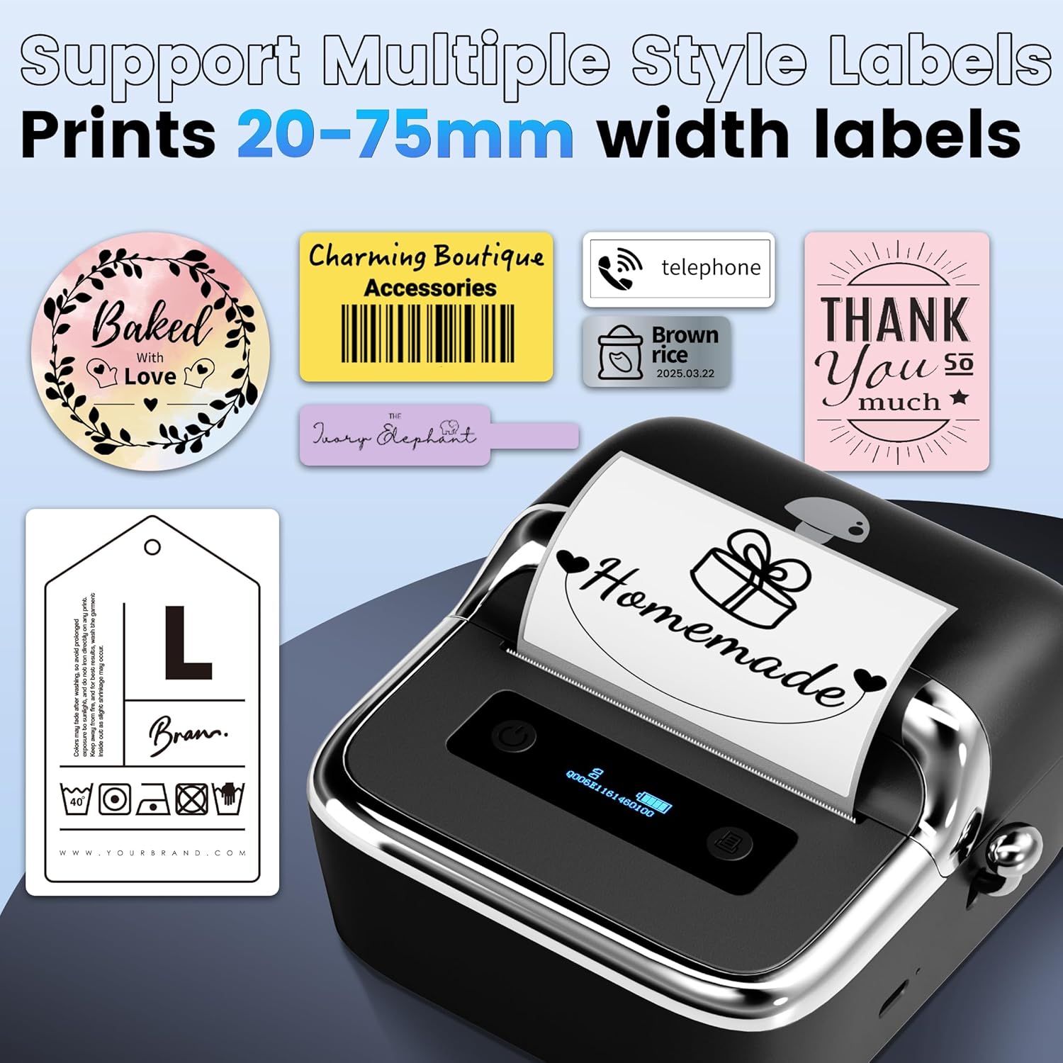 Phomemo M250 Label Maker 75mm  - Commercial Shirt Printing Machine recension och pris